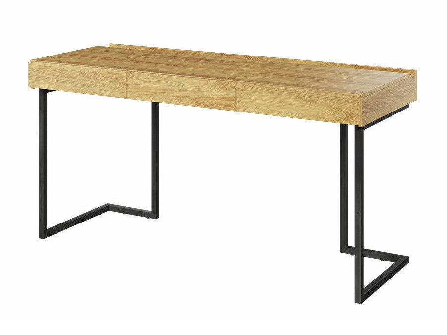 Íróasztal TEEN FLEX TF-04+TF-15 - biurko 150 3s wolnemstojące - hikora naturalna/raw acél