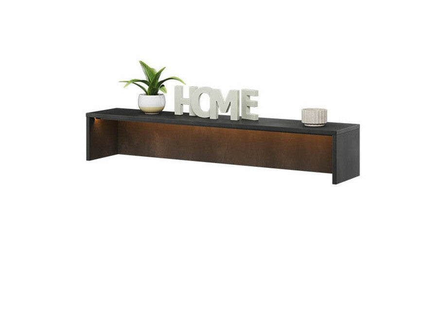 Könyvespolc TEEN FLEX TF-07 TF7RS - nadstawka biurka 110 z oświetleniem pomarańczowym - raw acél