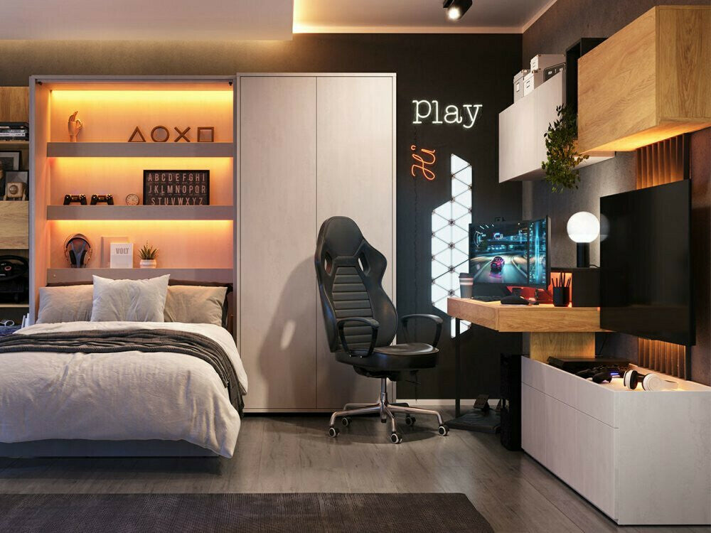 Fali szekrény TEEN FLEX TF-12 TF12H - hanging szekrény 1d - natural hickory