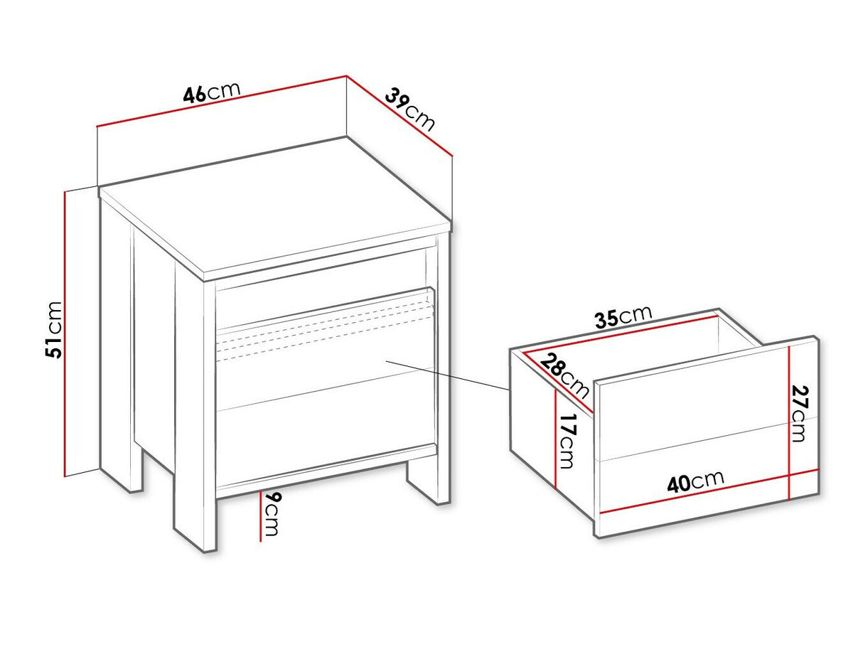 Éjjeliszekrény SP9CDA SPOT SP-09