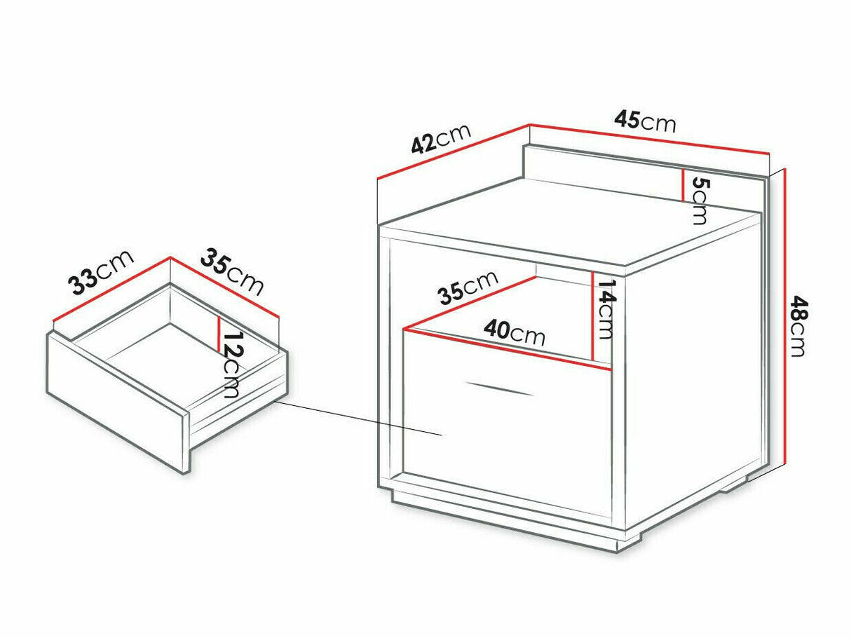 Éjjeliszekrény Qubic QB-10