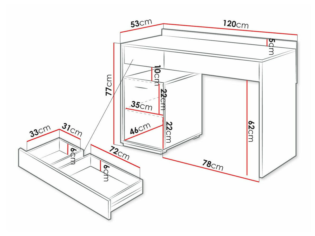 Íróasztal Qubic QB-08