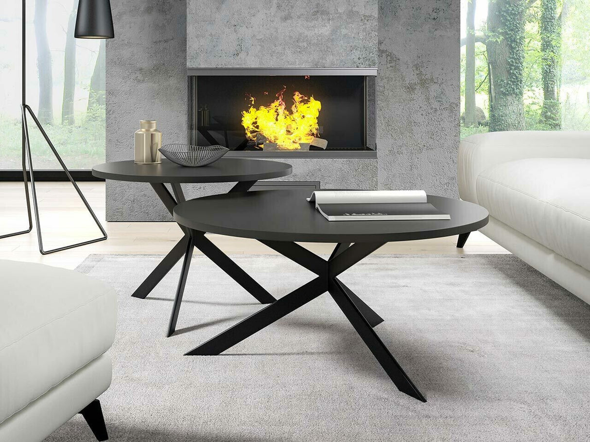 Dohányzóasztal szett Stolik LIBRE (Rakle), Szín: Fekete