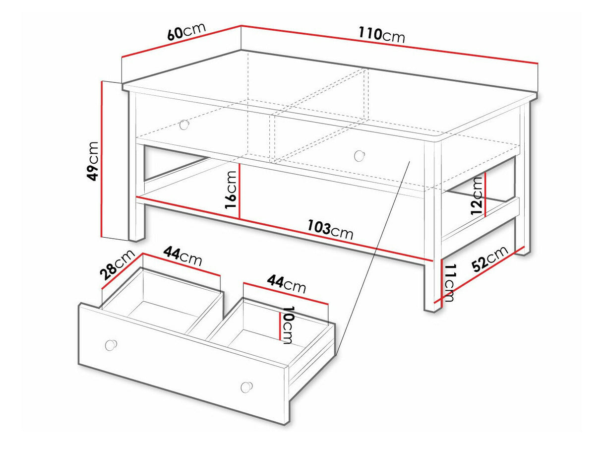 Dohányzóasztal 1S Story SR15