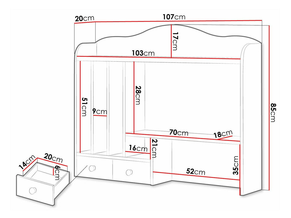 Könyvespolc 2S Story SR04