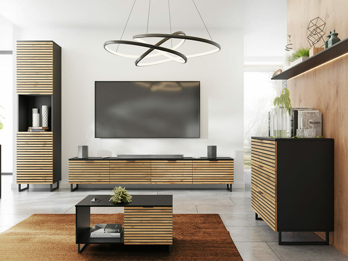 Komód 3S TELANI Czarny grafit/Wotan 5903211298912