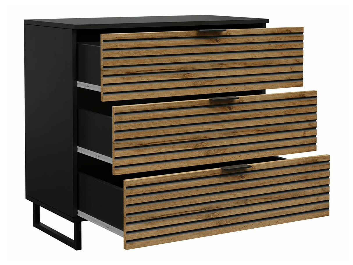 Komód 3S TELANI Czarny grafit/Wotan 5903211298912