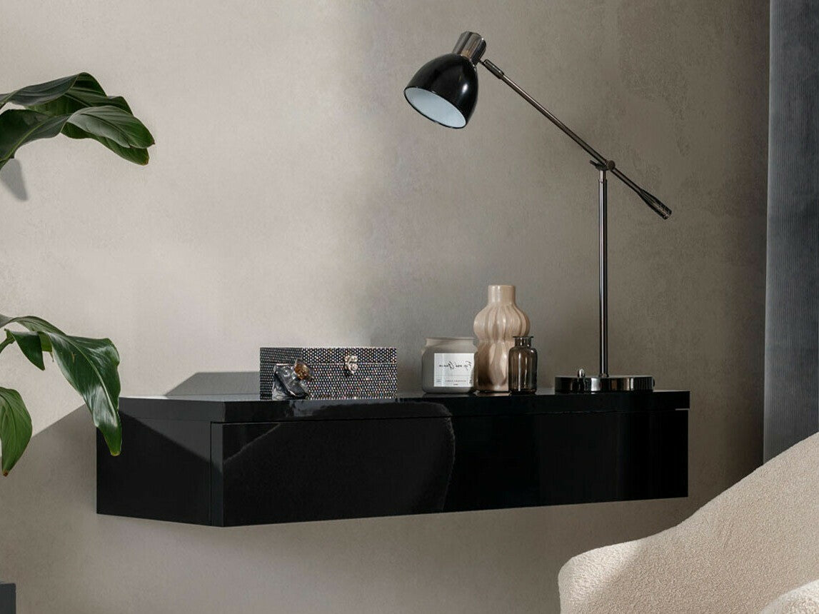 Fésülködő asztal NAVENE NV-02, Szín: Fekete + Fényes fekete