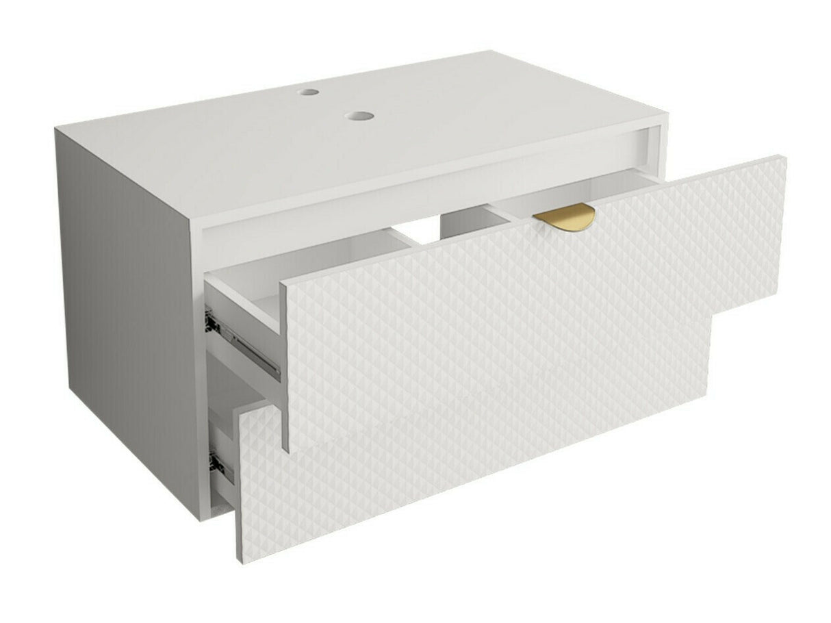 Fali szekrény mosdónak ANIABO 01 (Boterio 01), Szín: Fehér, Mosdókagyló: Nem