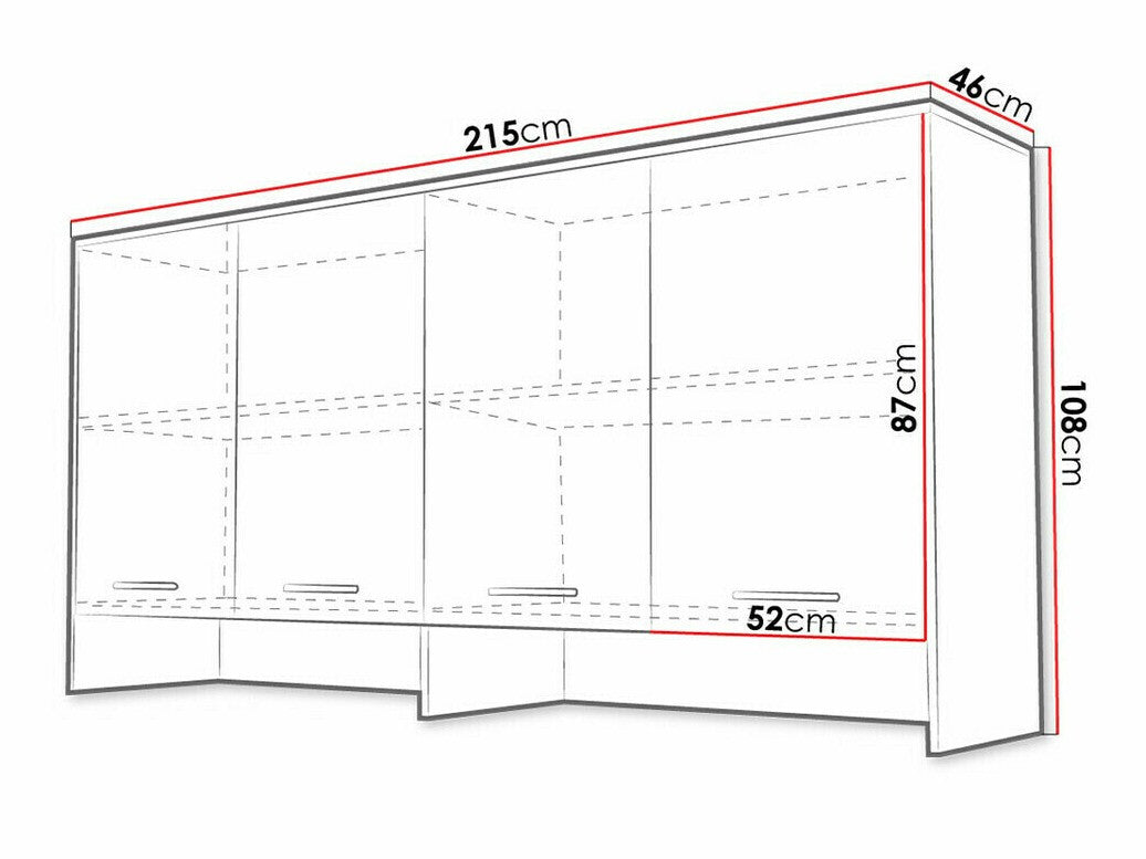 Szekrény CONCEPT PRO CP-11, Szín: Fehér + Fényes fehér