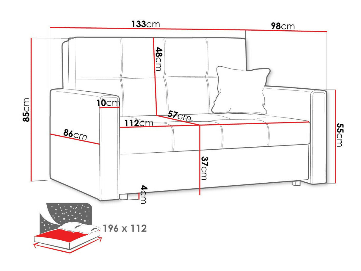 Kanapéágy Viva Bis II (Clivia Bis II), Szín: Spirit 03