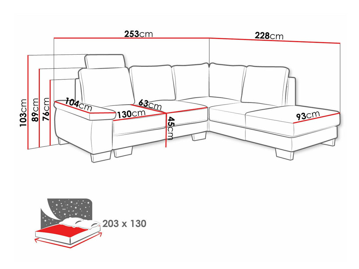 Sarokkanapé Narożnik CHIVAS PROGRAM 2, Szín: Barrel 83, Változatok: Balos