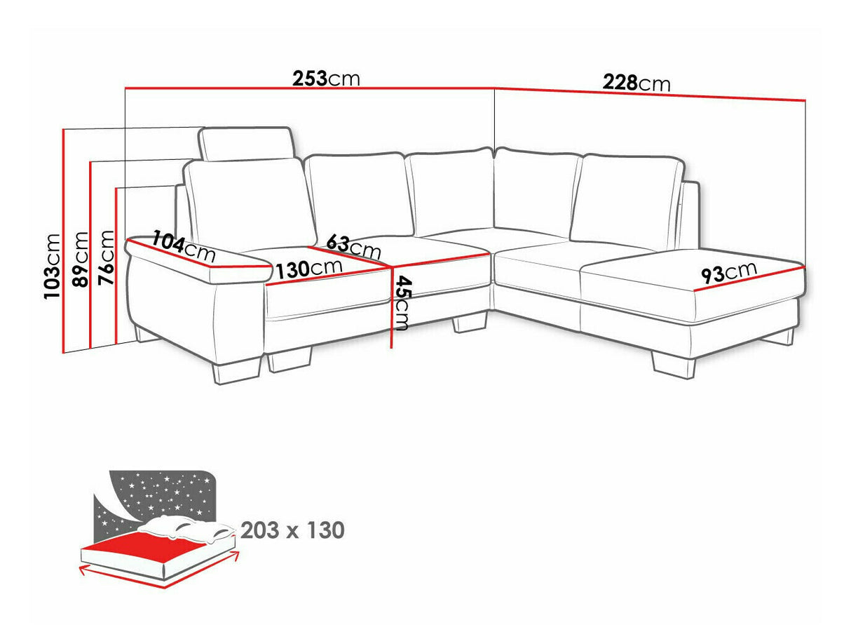 Sarokkanapé Narożnik CHIVAS PROGRAM 2, Szín: Barrel 97, Változatok: Balos