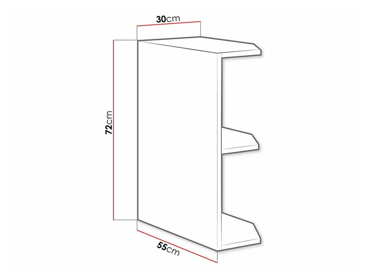 Könyvespolc 30 D ZAK BB RETROLINE (Artisan tölgy)