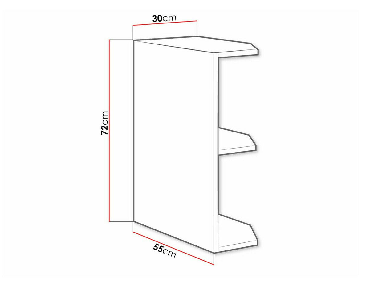 Könyvespolc 30 D ZAK BB RETROLINE (Fehér)