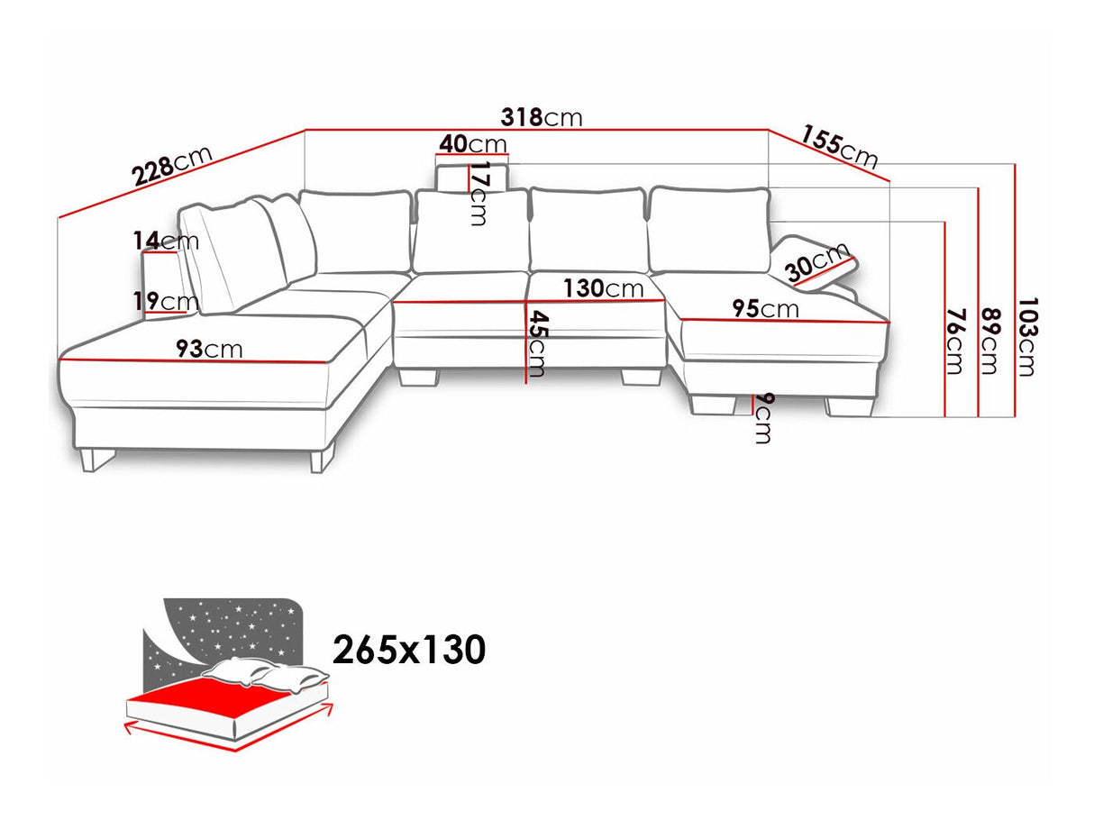 Sarokkanapé Narożnik CHIVAS PROGRAM 3, Szín: Barrel 19, Változatok: Balos