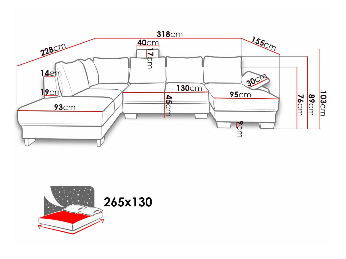 Sarokkanapé Narożnik CHIVAS PROGRAM 3, Szín: Barrel 19, Változatok: Jobbos