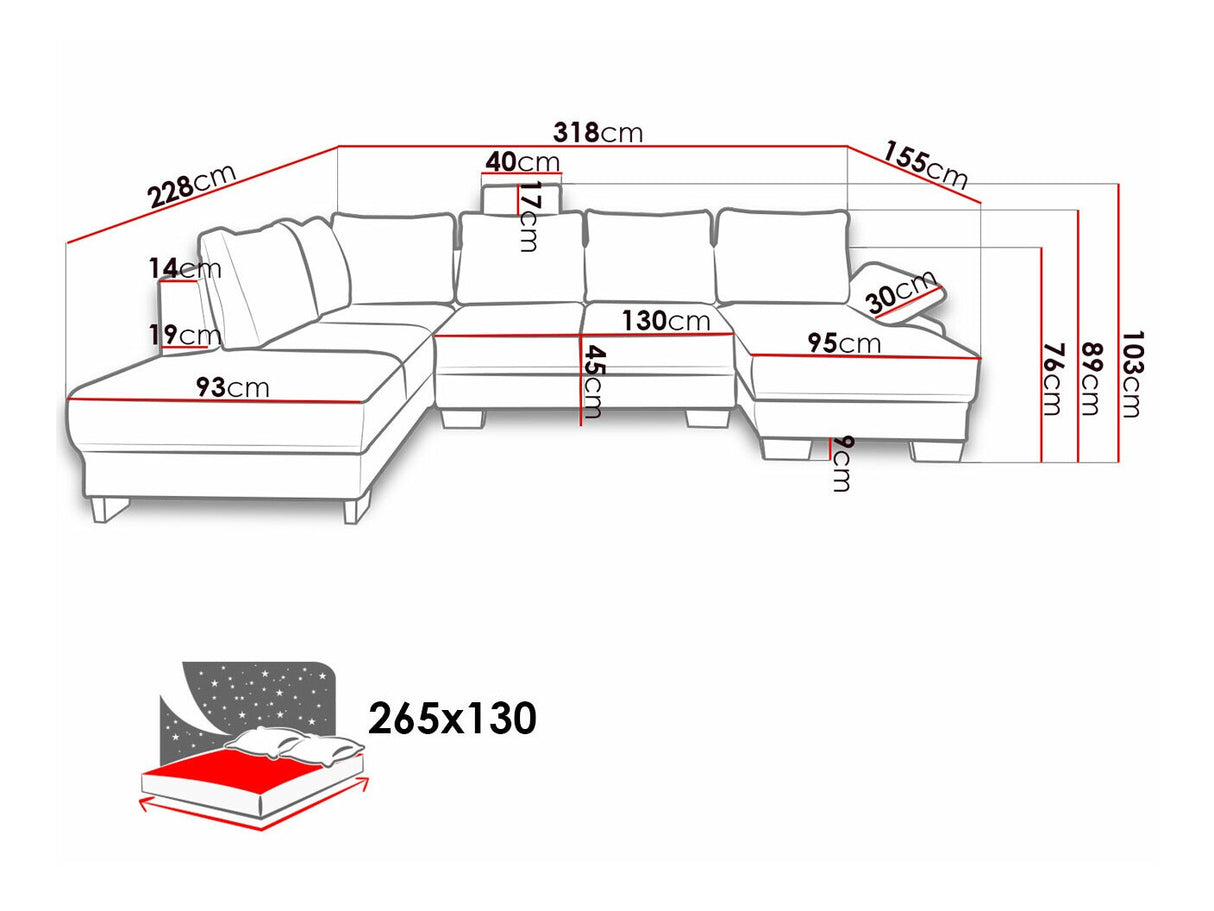 Sarokkanapé Narożnik CHIVAS PROGRAM 3, Szín: Barrel 83, Változatok: Balos