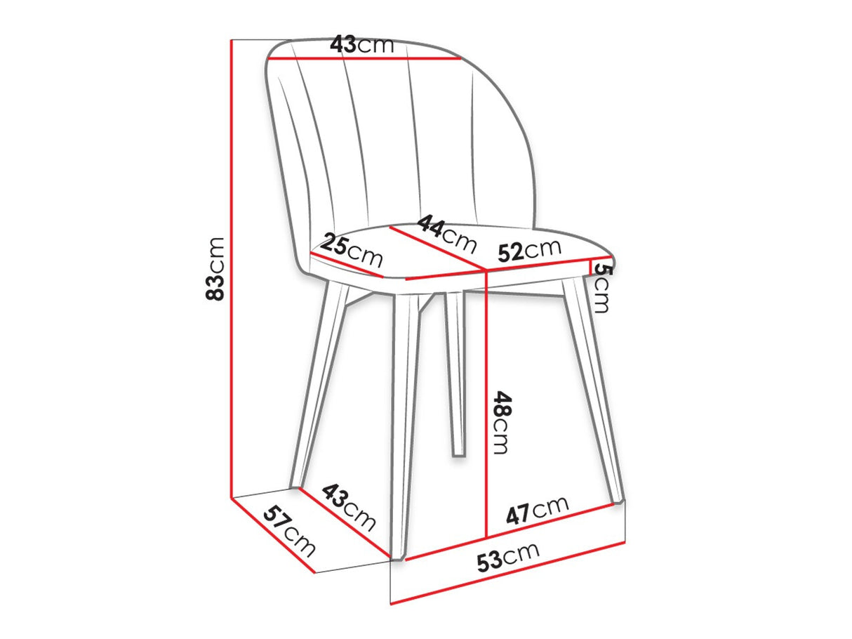 Szék S100 (ST100), Szín: Barna + Magic Velvet 2225