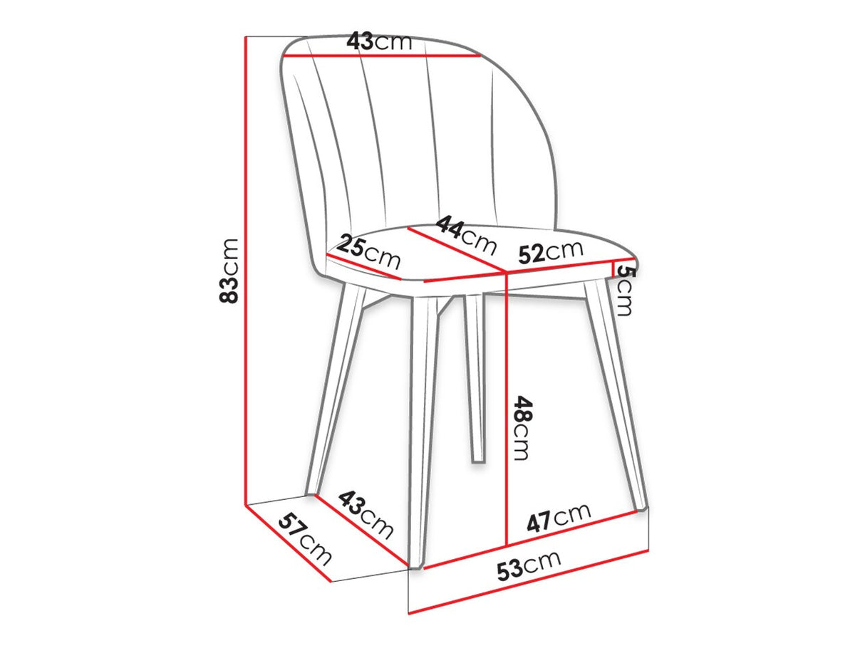 Szék S100 (ST100), Szín: Fekete + Magic Velvet 2258