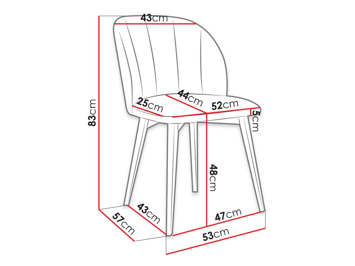 Szék S100 (ST100), Szín: Fekete + Magic Velvet 2216