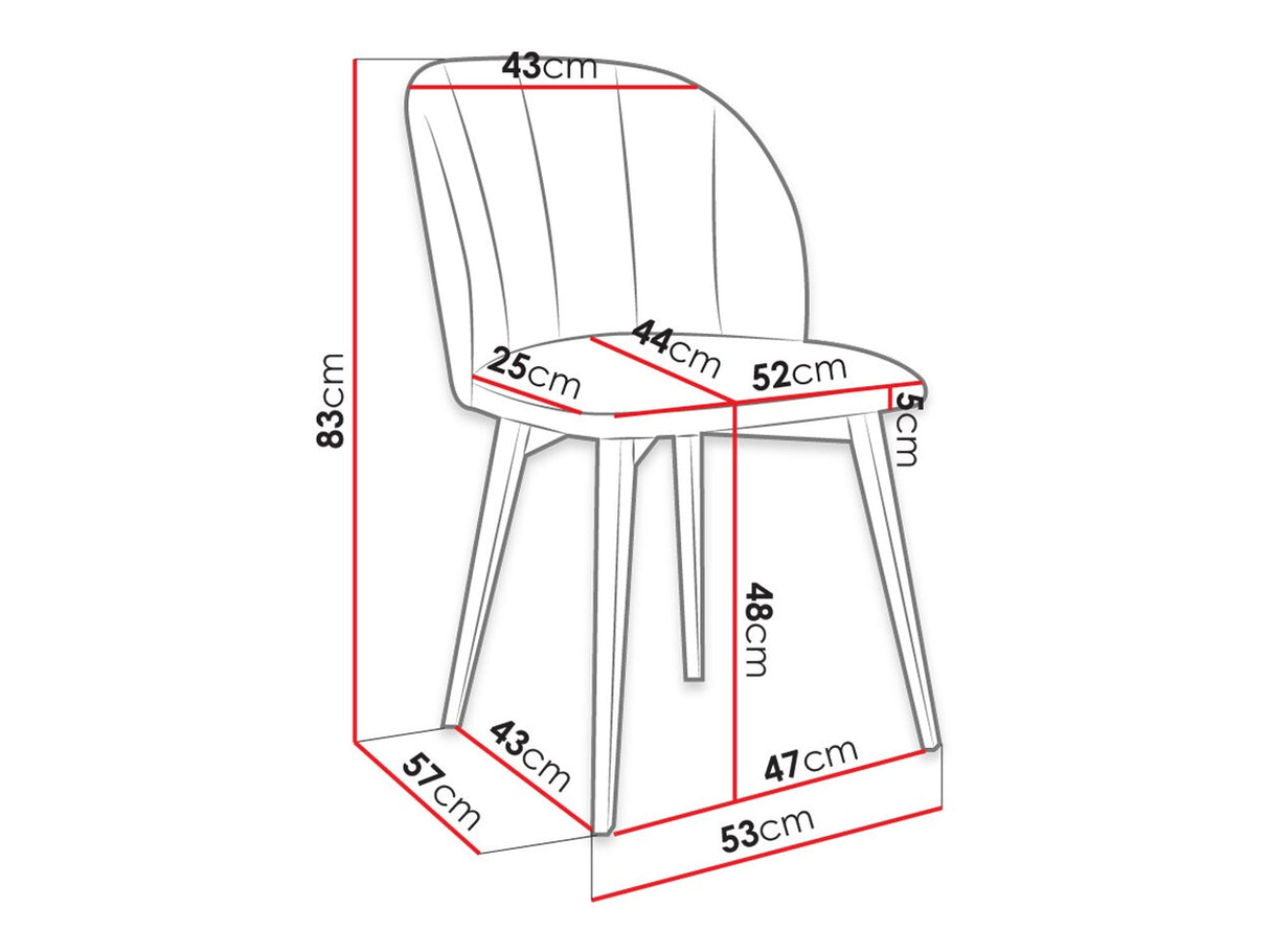 Szék S100 (ST100), Szín: Fekete + Magic Velvet 2217