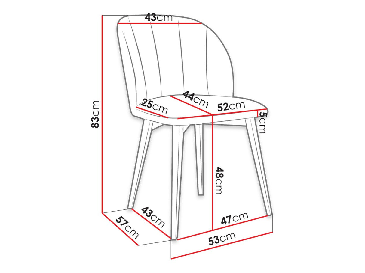 Szék S100 (ST100), Szín: Fekete + Magic Velvet 2250