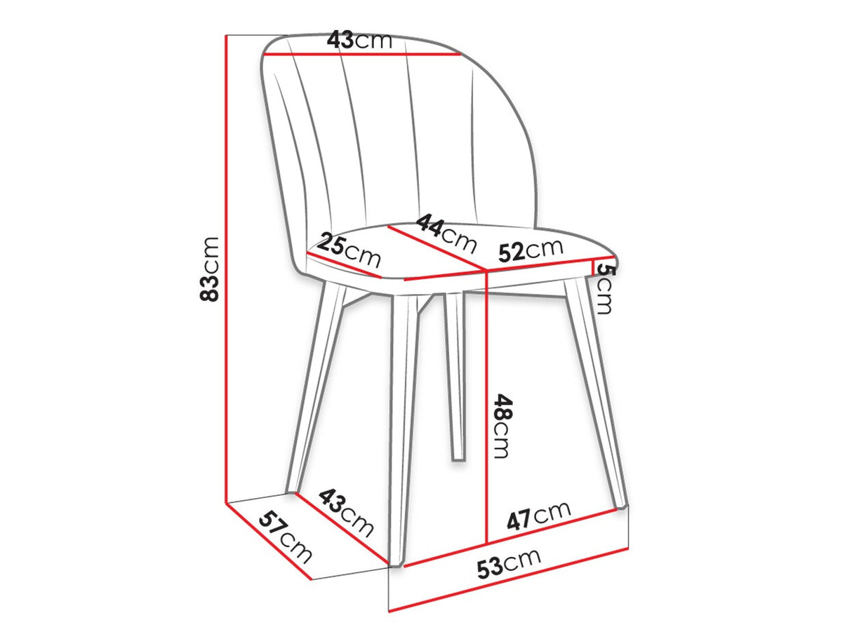 Szék S100 (ST100), Szín: Fekete + Magic Velvet 2219