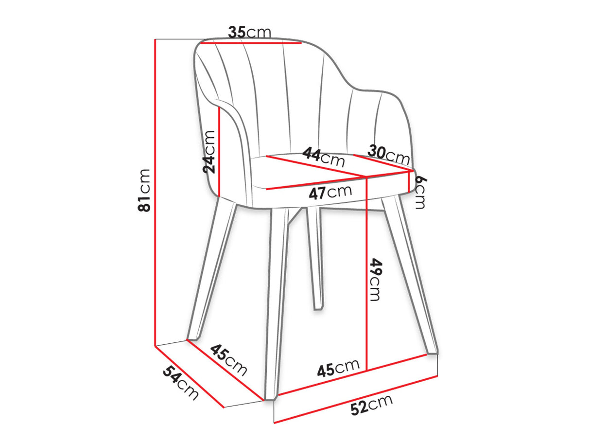 Szék S105 (ST105), Szín: Fekete + Magic Velvet 2225