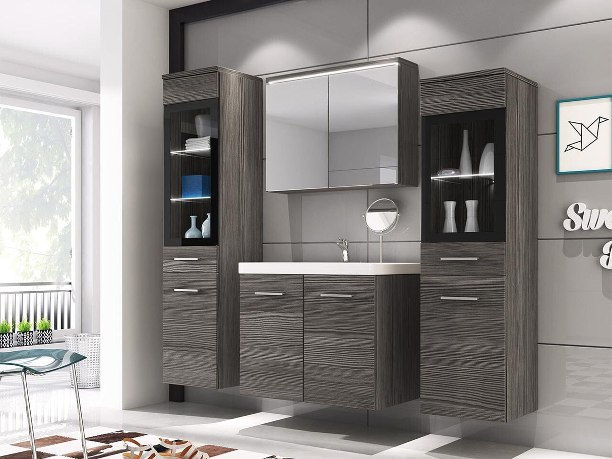 Fürdőszoba garnitúra Madrit II, Szín: Bodega, Led világítás: Igen fehér