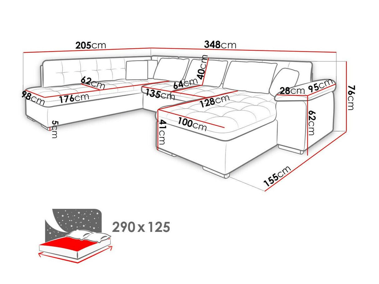 Sarokkanapé Niko (Tony Premium) Toptextil, Szín: Horton 204.01, Változatok: Balos