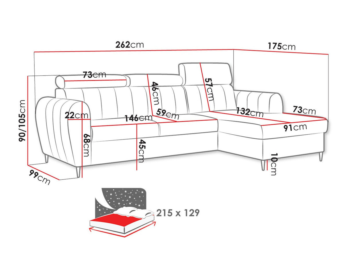 Sarokkanapé Narożnik FORIO MINI, Szín: Kronos 01, Változatok: Balos