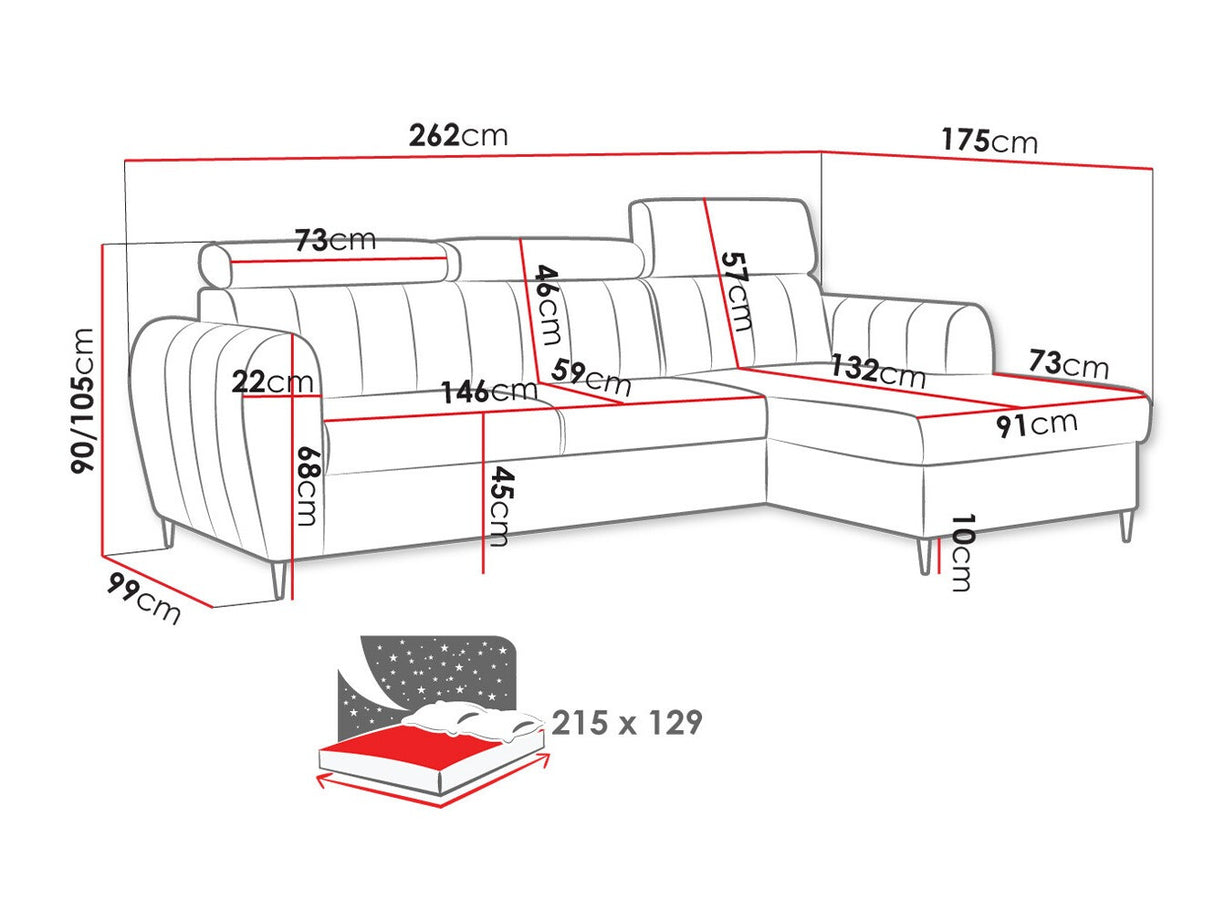 Sarokkanapé Narożnik FORIO MINI, Szín: Kronos 22, Változatok: Balos