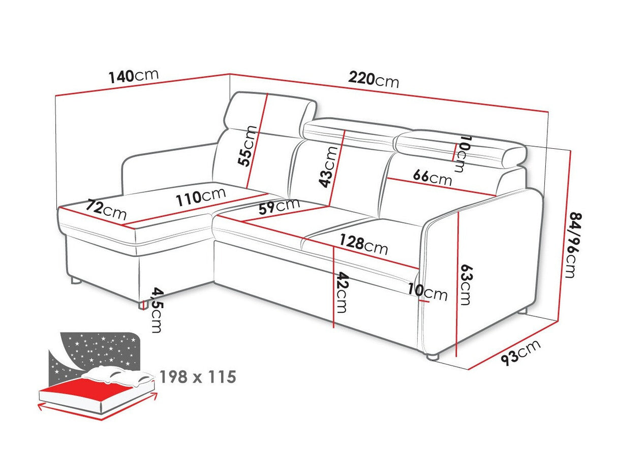 Sarokkanapé Narożnik BARCELO MINI, Szín: Enjoy New 3