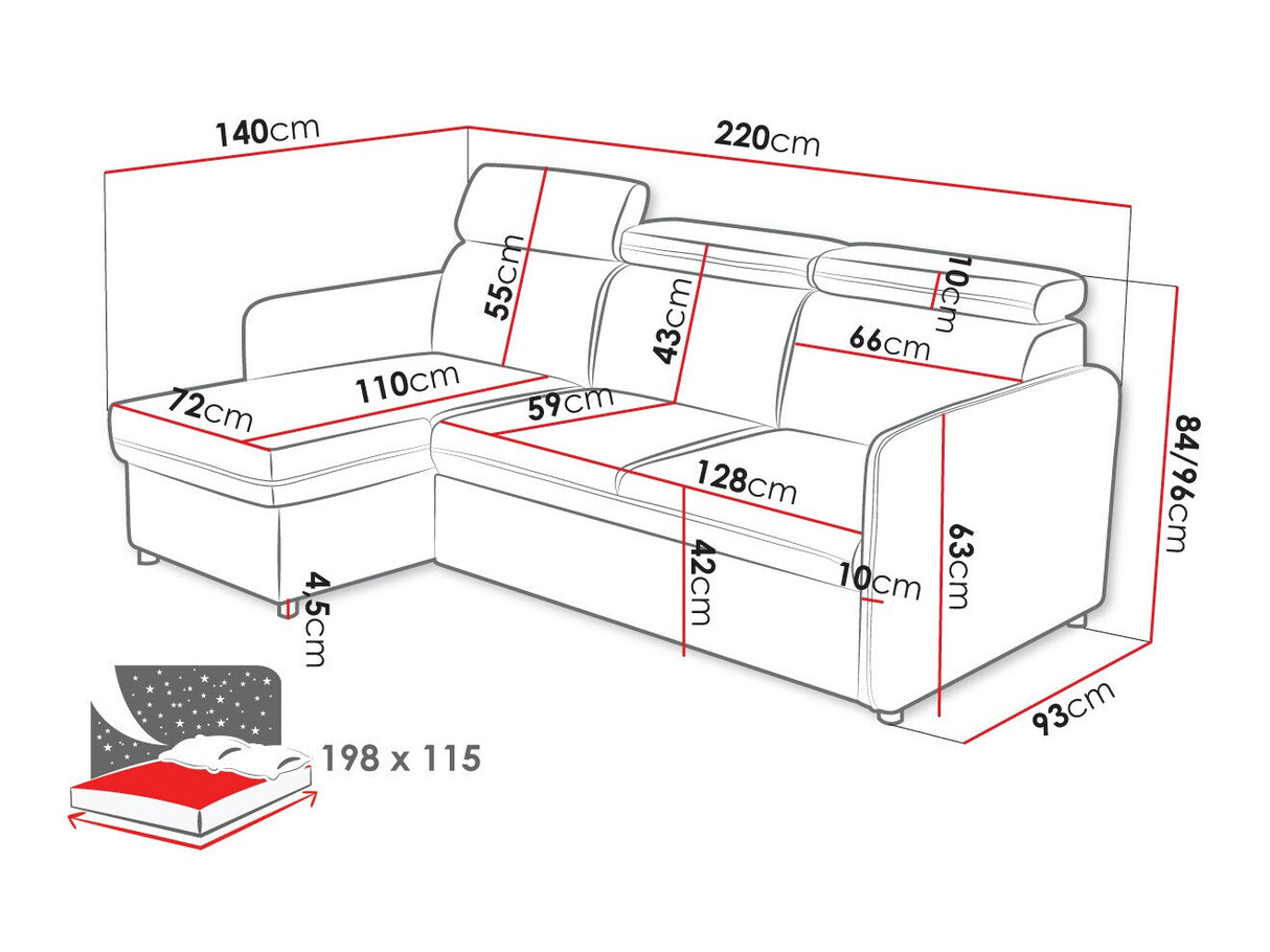 Sarokkanapé Narożnik BARCELO MINI, Szín: Enjoy New 4