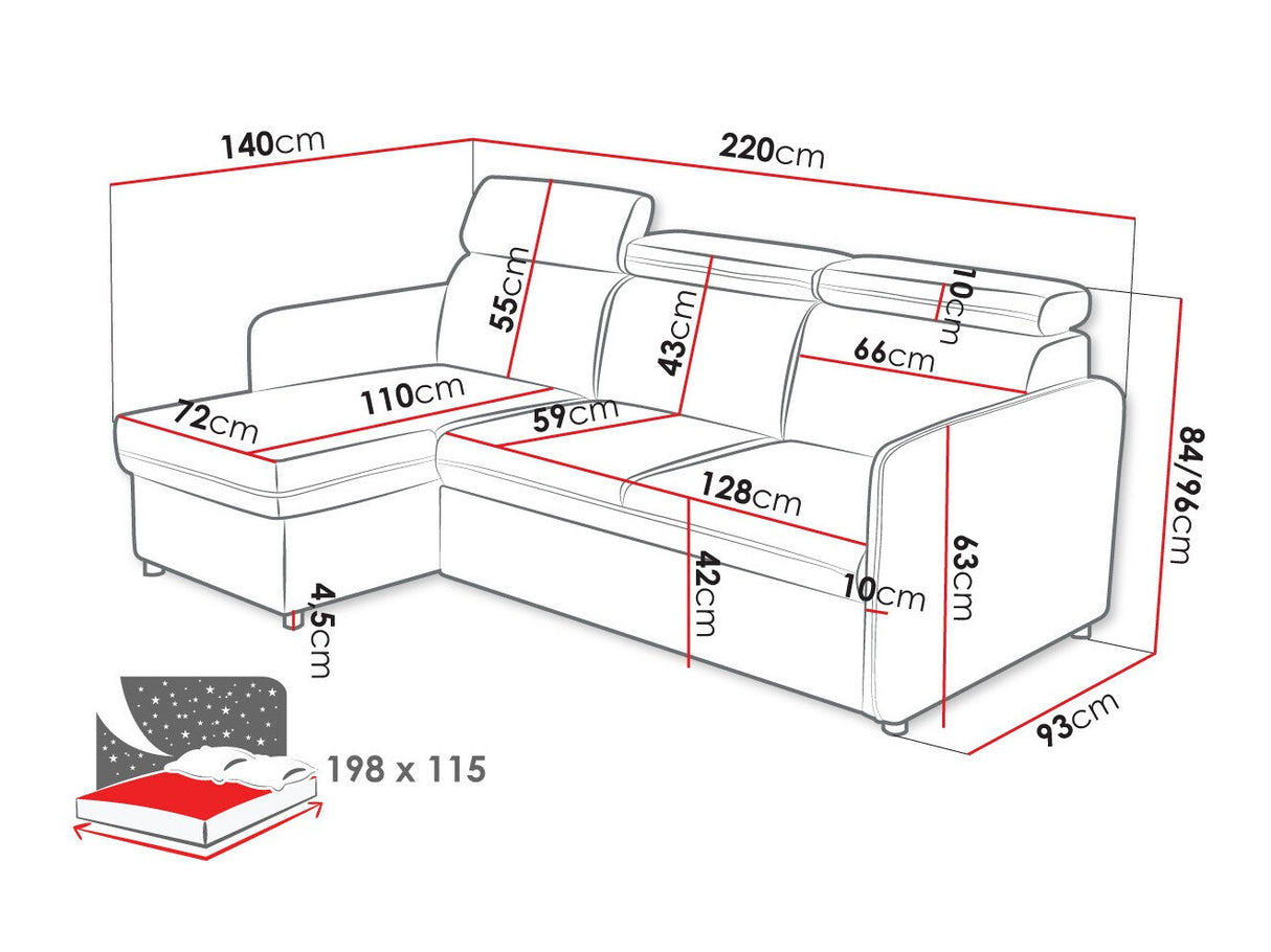 Sarokkanapé Narożnik BARCELO MINI, Szín: Enjoy New 12