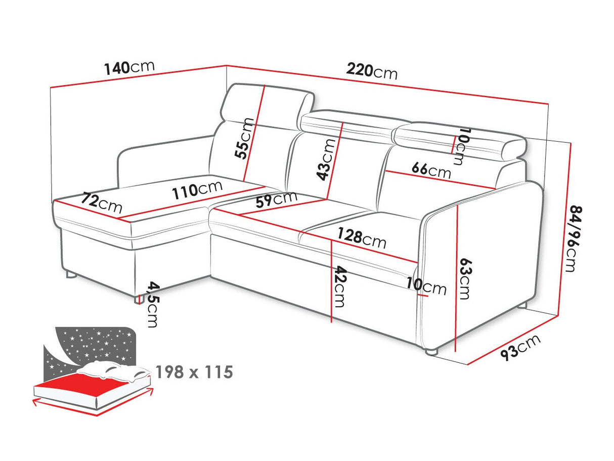 Sarokkanapé Narożnik BARCELO MINI, Szín: Enjoy New 21