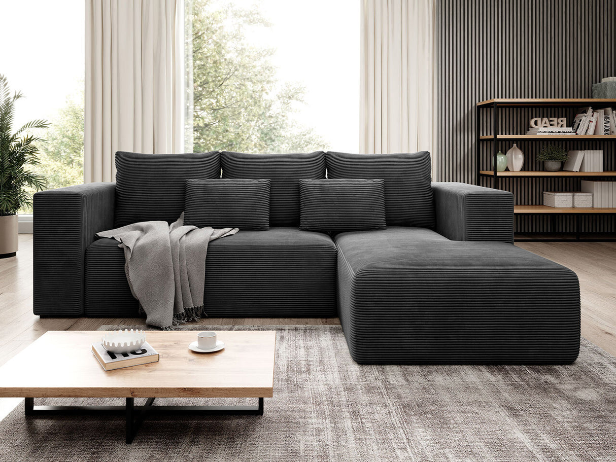 Sarokkanapé Narożnik STRIPES (Zozolia Cord), Szín: Poso 34, Változatok: Jobbos