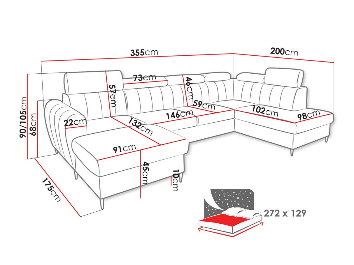 Sarokkanapé Narożnik FORIO XL, Szín: Paros 02, Változatok: Jobbos