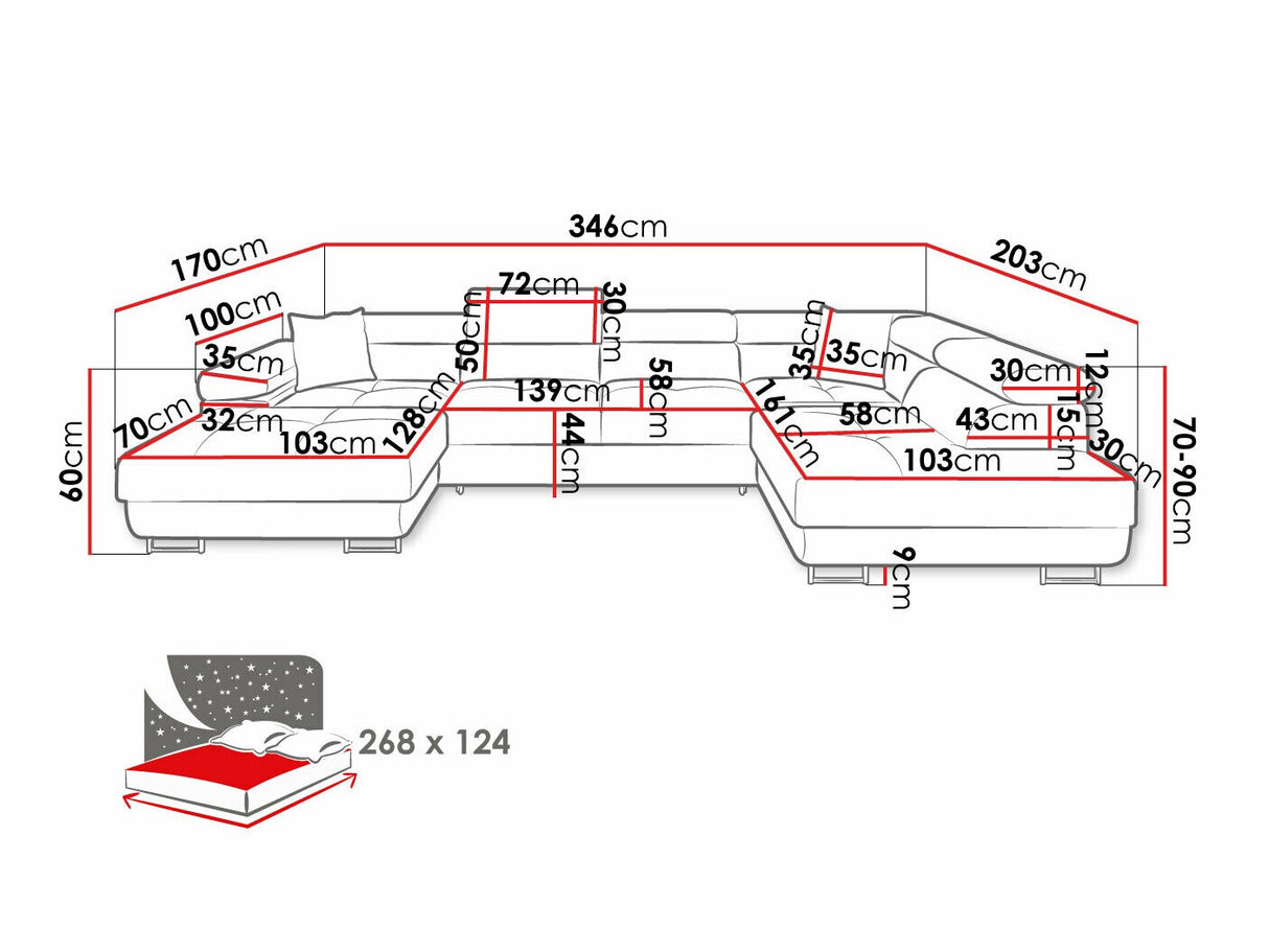 Sarokkanapé Narożnik TOREZIO BIS, Szín: Soft 011 + Lux 06, Változatok: Balos