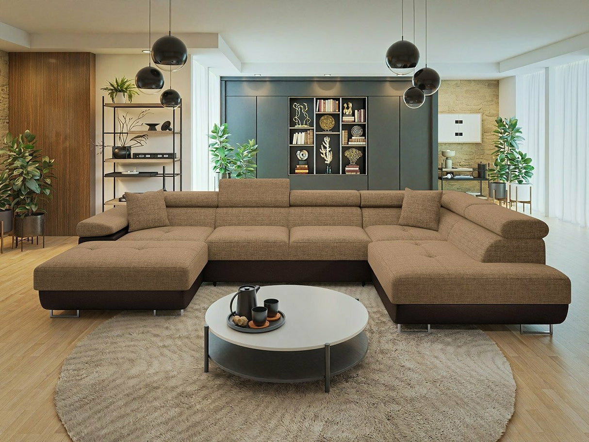 Sarokkanapé Narożnik TOREZIO BIS, Szín: Soft 066 + Lux 03, Változatok: Jobbos