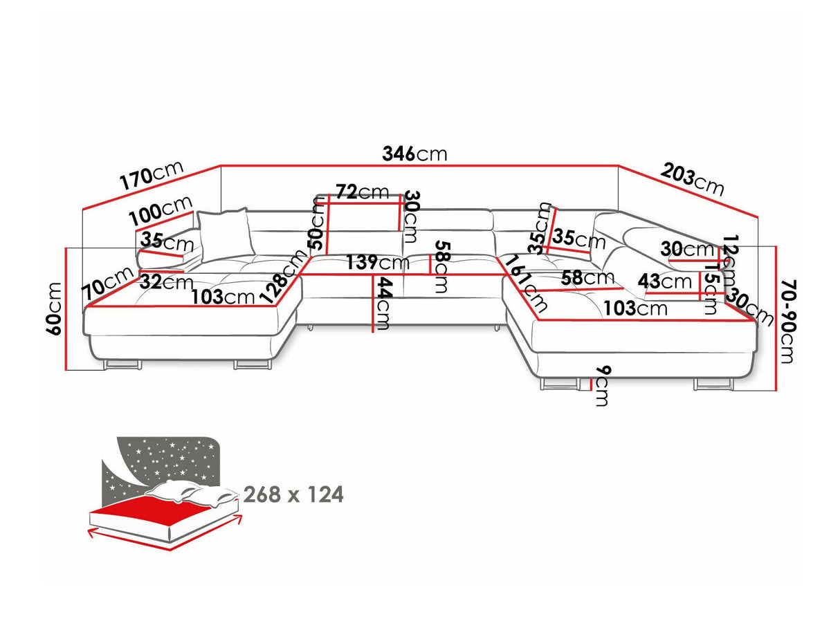 Sarokkanapé Narożnik TOREZIO BIS, Szín: Soft 029 + Lux 05, Változatok: Jobbos