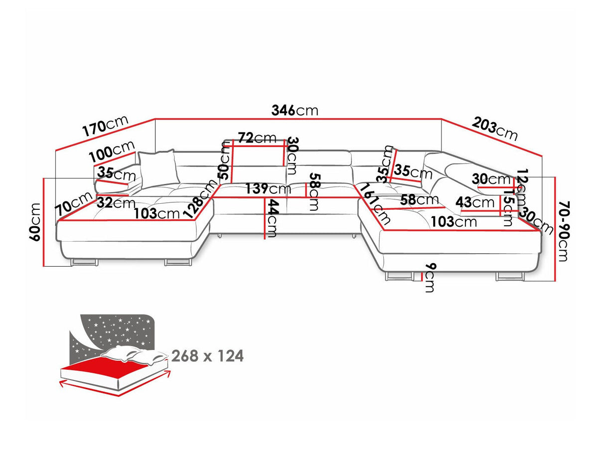 Sarokkanapé Narożnik TOREZIO BIS, Szín: Manila 02, Változatok: Jobbos