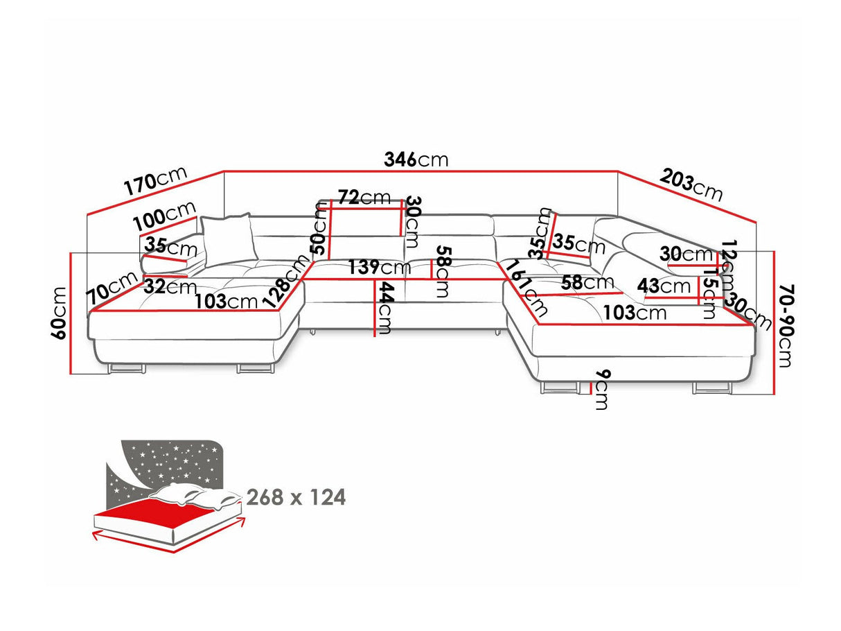 Sarokkanapé Narożnik TOREZIO BIS, Szín: Lux 05, Változatok: Jobbos