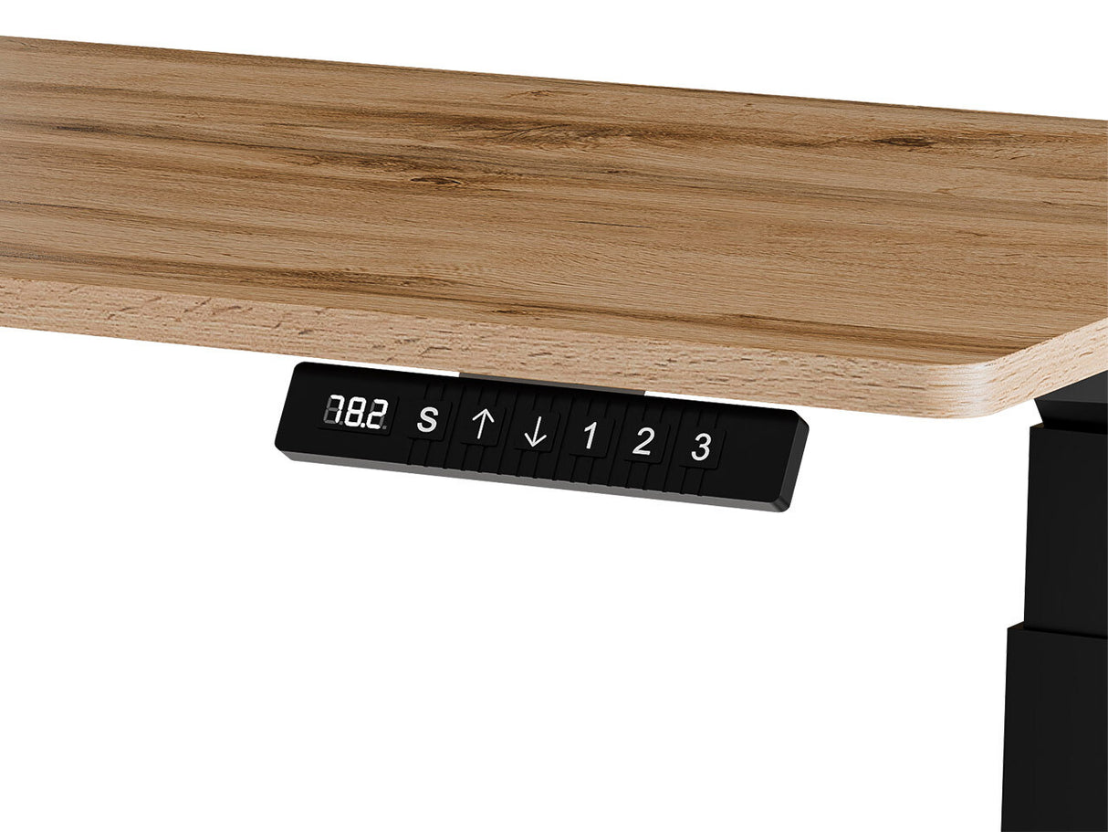 Állítható magasságú íróasztal Biurko MOON 121, Szín: Fekete