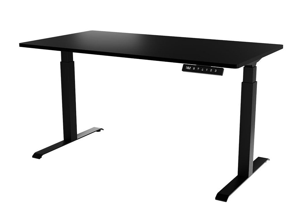 Állítható magasságú íróasztal Biurko MOON LONG 150, Szín: Fekete