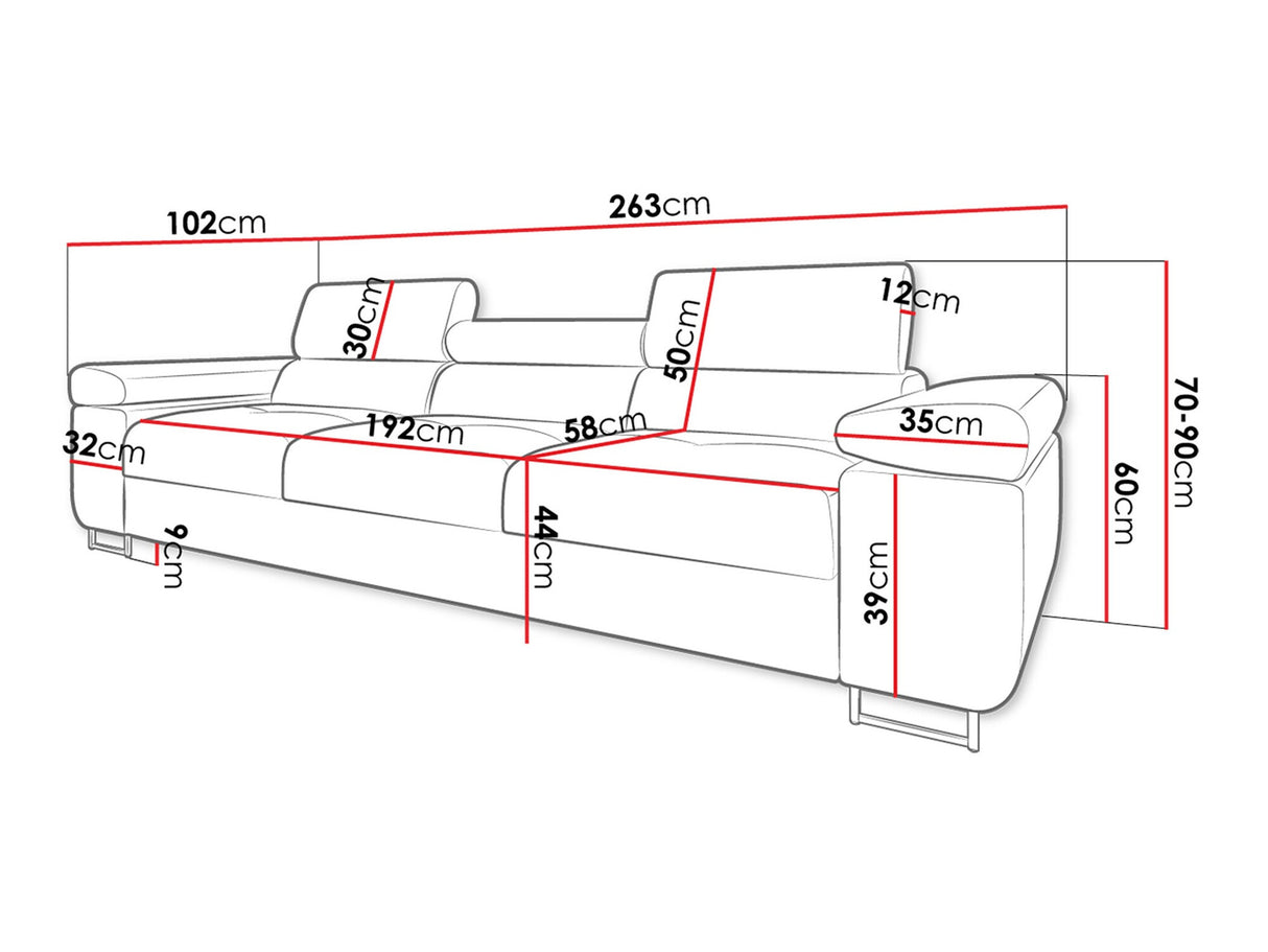Kanapé Kanapé TOREZIO 3, Szín: Poso 05