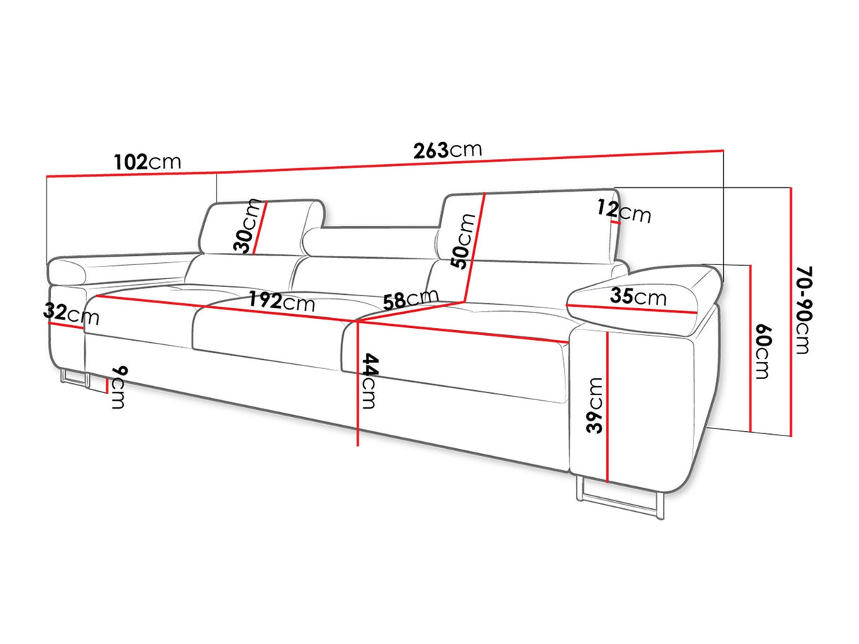 Kanapé Kanapé TOREZIO 3, Szín: Poso 14