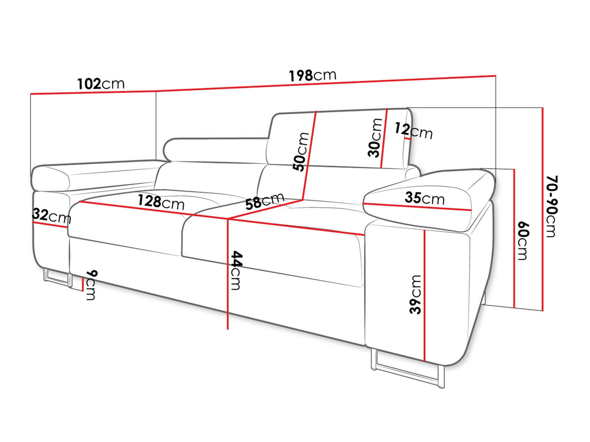 Kanapé Kanapé TOREZIO 2, Szín: Soft 011 + Lux 06