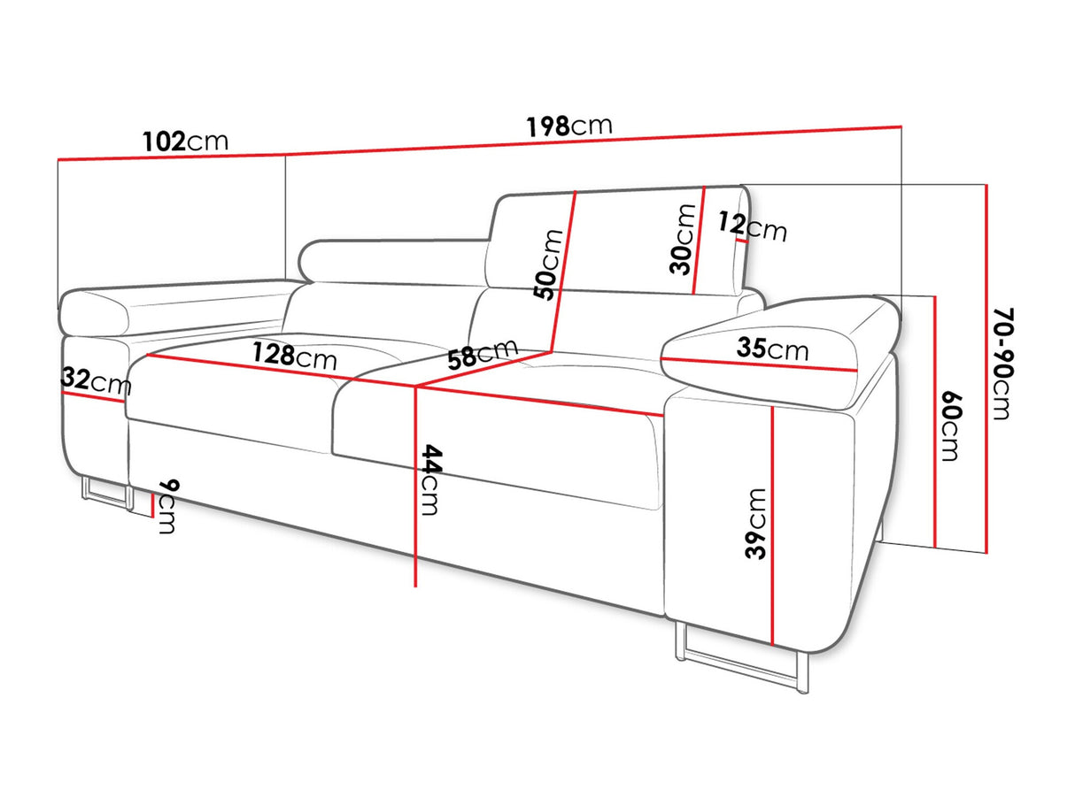 Kanapé Kanapé TOREZIO 2, Szín: Manila 26